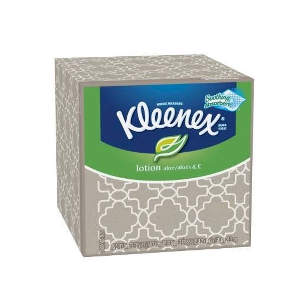 Kleenex Lotion Facial Tissue, 3-Ply, 75 Sheets/Box