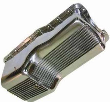 Racing Power R8446 Polished Aluminum SB Ford 260-289-302 Finned Oil Pan