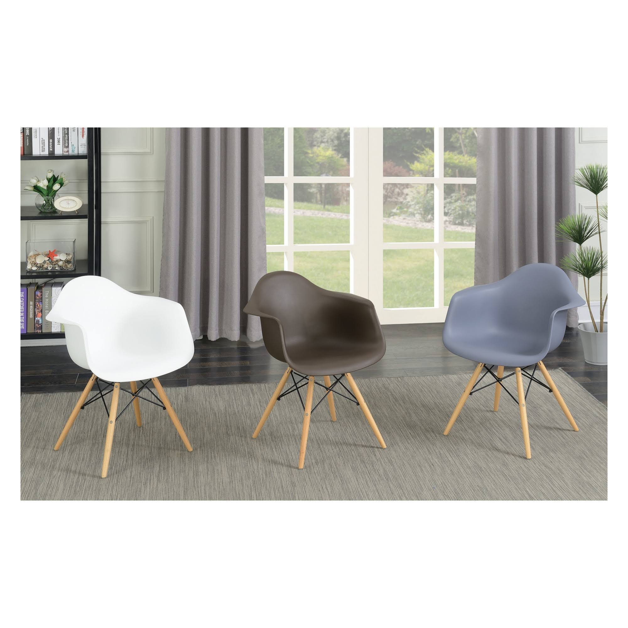 Set of 2 Harlan Contemporary Accent Chairs White - HOMES: Inside + Out