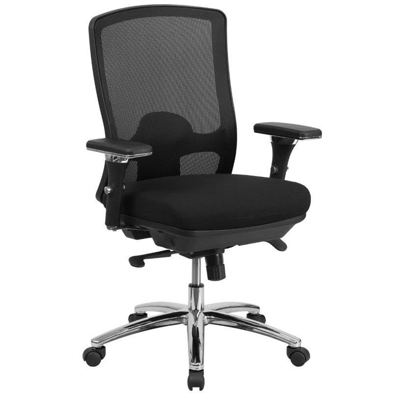 Scranton u0026 Co Big and Tall Fabric Swivel Office Chair in Black