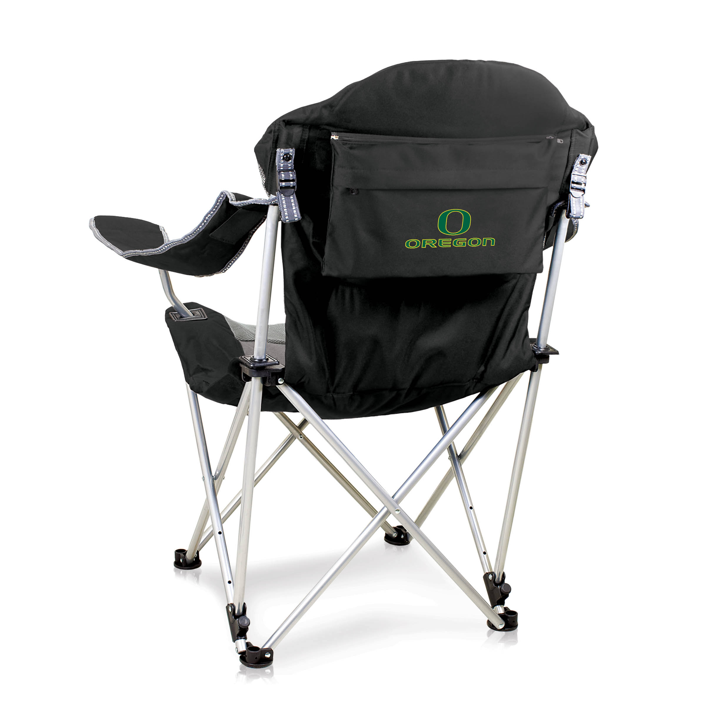 Black Oregon Ducks Reclining Camp Chair