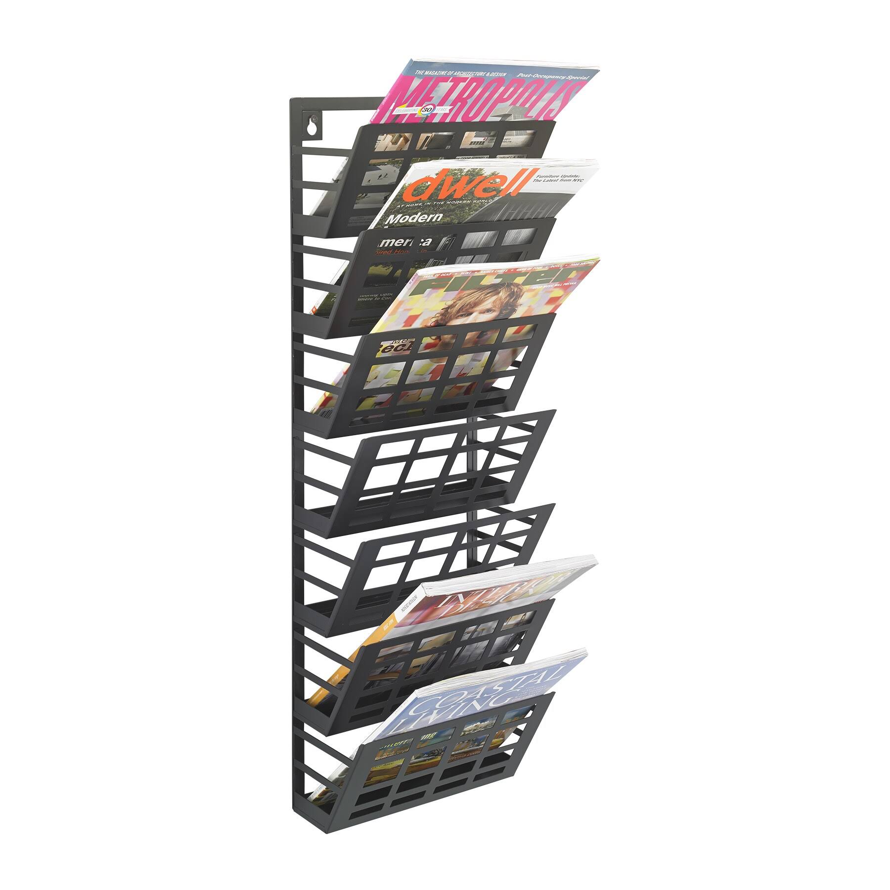 Safco 7 Pocket Grid Magazine Rack