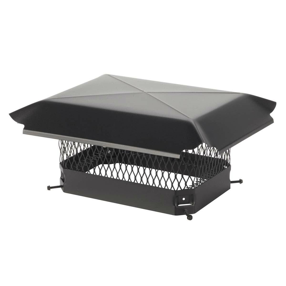 Draft King Single-Flue Black Galvanized-Steel Bolt-On Chimney Cap