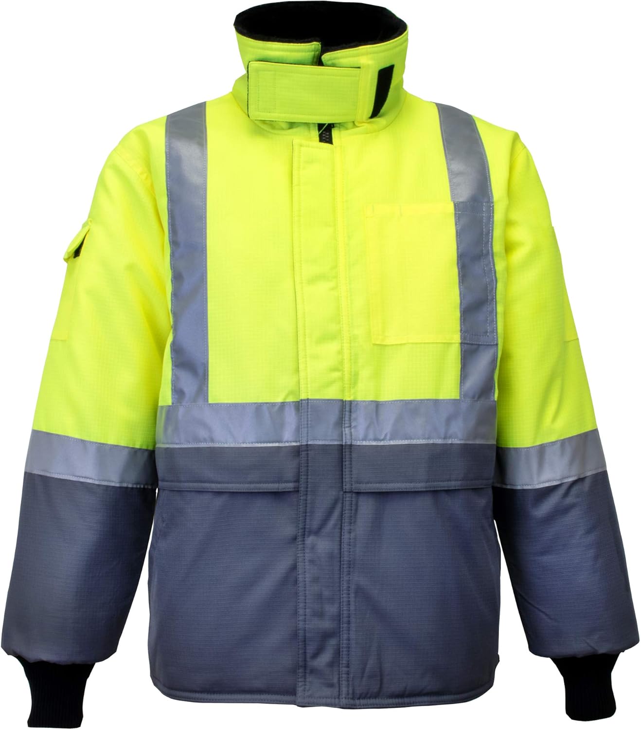 RefrigiWear Insulated Water-Resistant Freezer Edge Jacket High Visibility with Reflective Tape