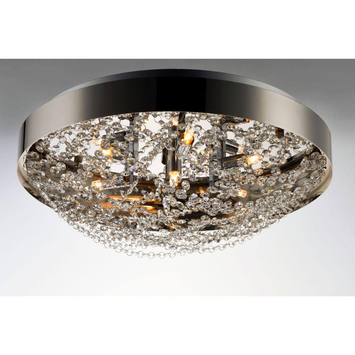 Maxim Lighting 35081BCPN Lace Flush Mount Light, Polished Nickel