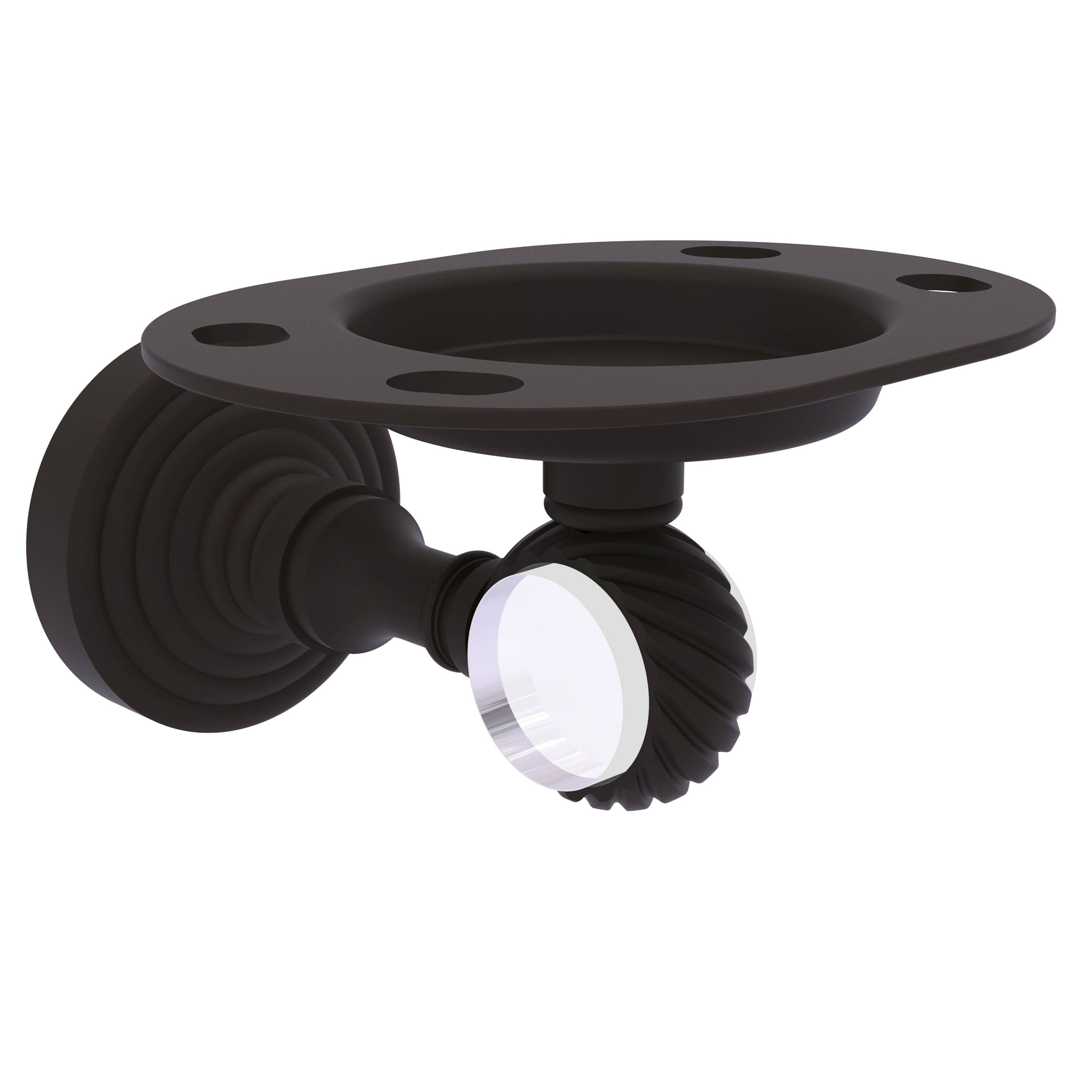 Allied Brass Pacific Grove Collection Tumbler and Toothbrush Holder with Twisted Accents - Oil Rubbed Bronze