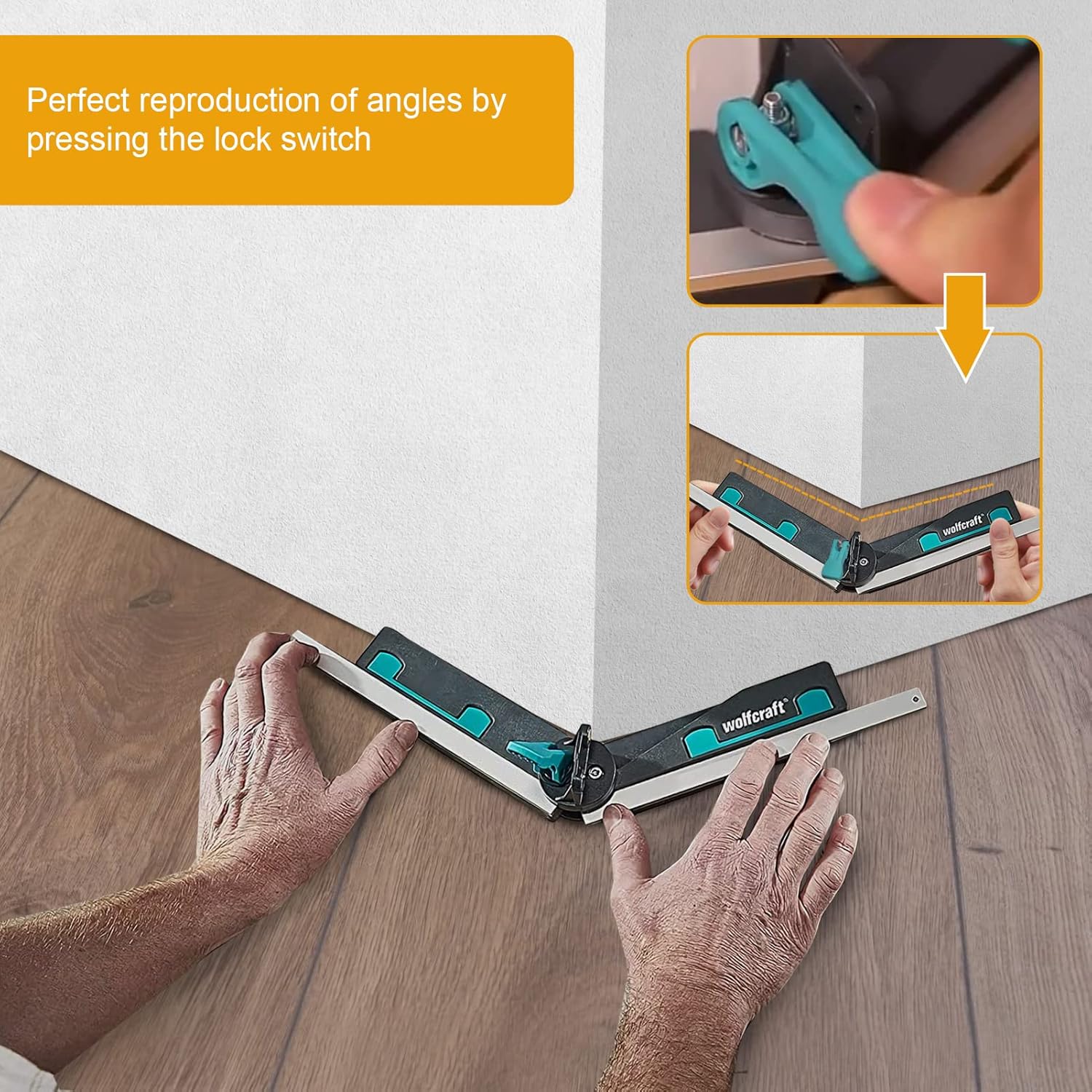 Angular Bevel Gauge For Miter Saw, Accurate Miter Gauge Angle Finder Tool For Mitre Saws, Saw Cutting Guide Tool, Angular Bevel Gauge Measuring Tool For Measuring And Transferring Angles.