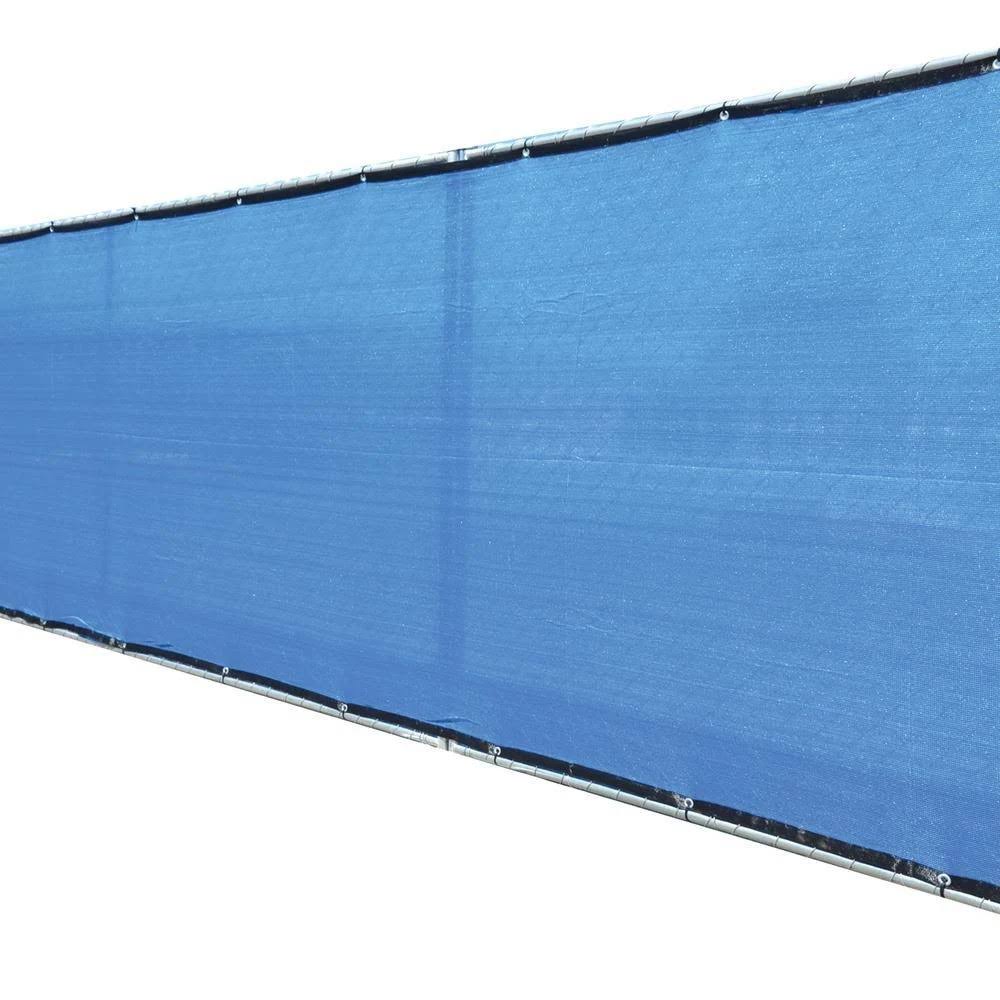 Fence4ever 46 in. x 50 ft. Blue Privacy Fence Screen Plastic Netting Mesh Cover