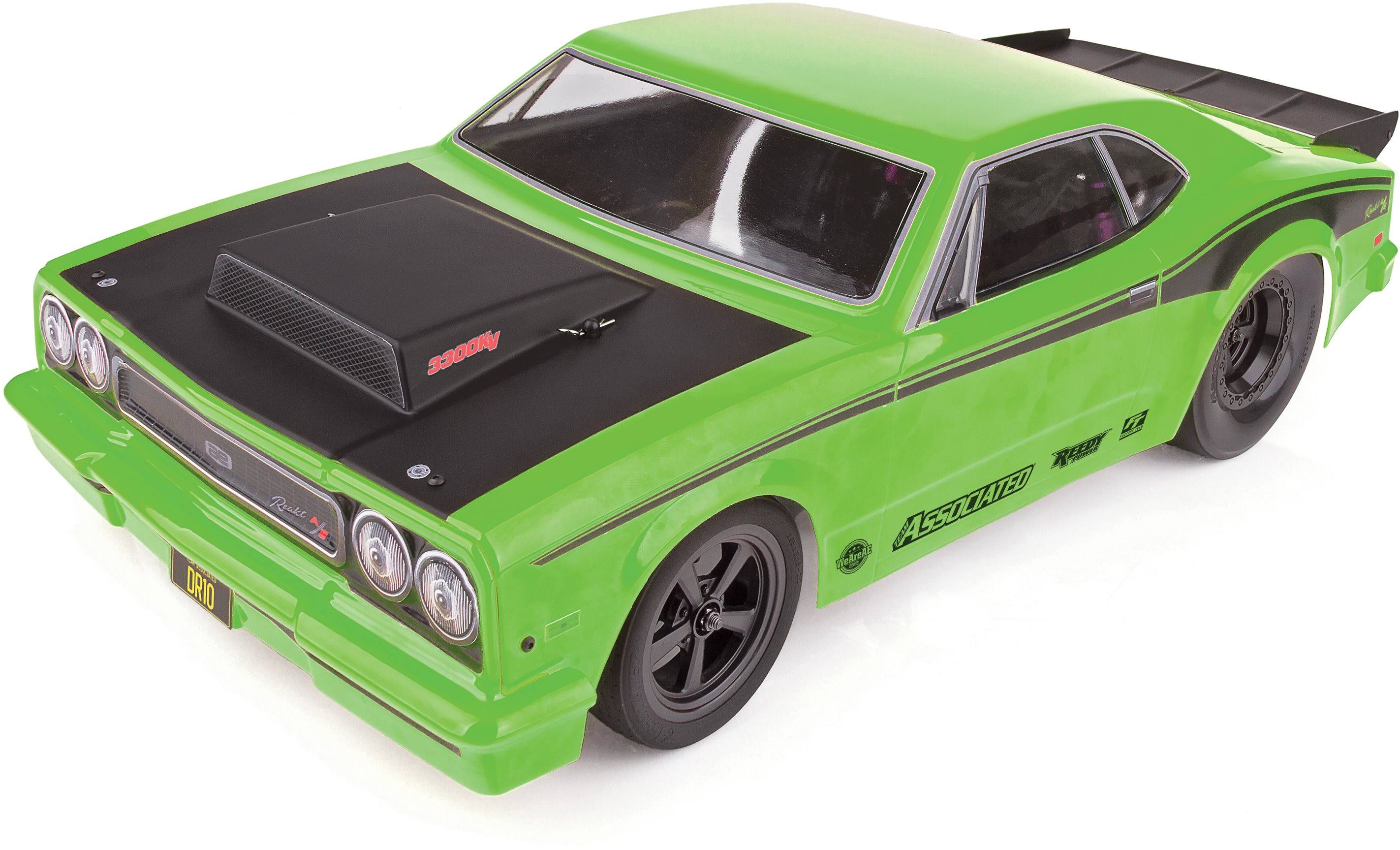 Team Associated ASC70026C Green DR10 RTR Brushless Drag Race Car Combo
