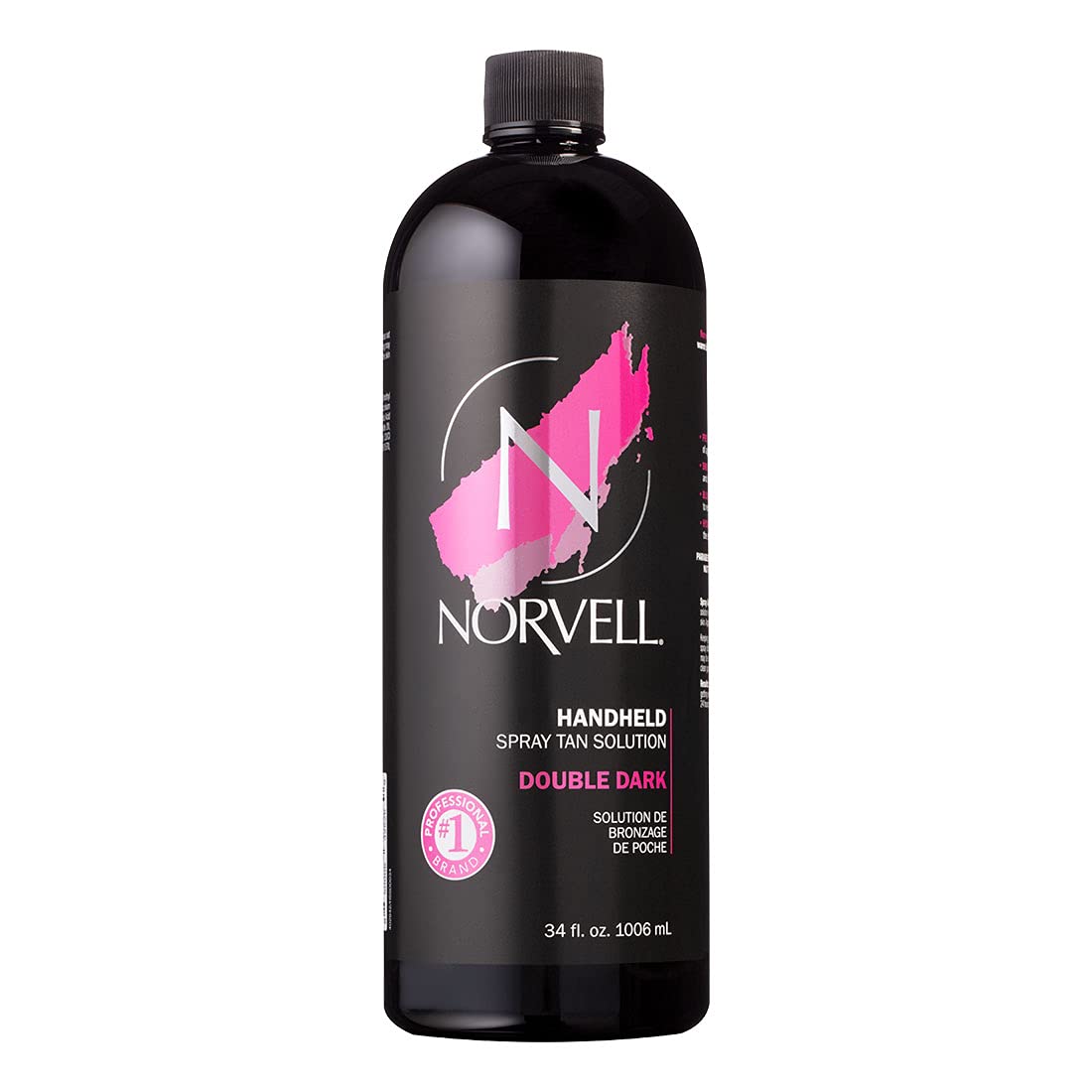 Norvell Premium Professional Sunless Tanning Spray Tan Solution - Double Dark, 1 Liter Pack of 2