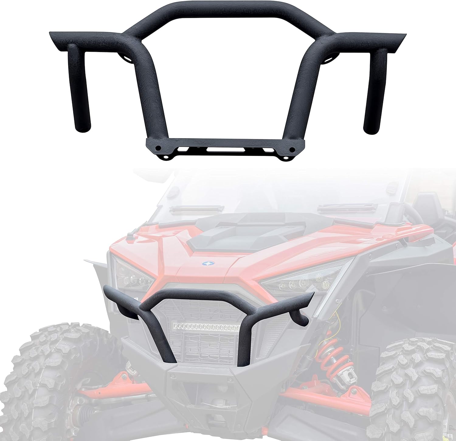 UTV Bumper for RZR PRO XP, SAUTVS Scratch Resistant Front Brush Guard Front Low Profile Bumper for Polaris RZR PRO XP/XP 4 2020+ Accessories, Black Replace #2883746
