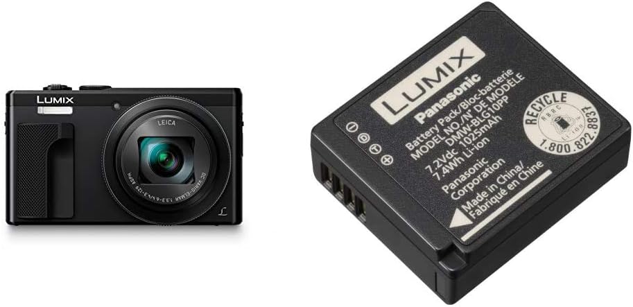 Panasonic Lumix 4K Digital Camera with 30X LEICA DC Vario-ELMAR Lens F3.3-6.4, 18 Megapixels, and High Sensitivity Sensor - Point and Shoot Camera - DMC-ZS60K (BLACK)