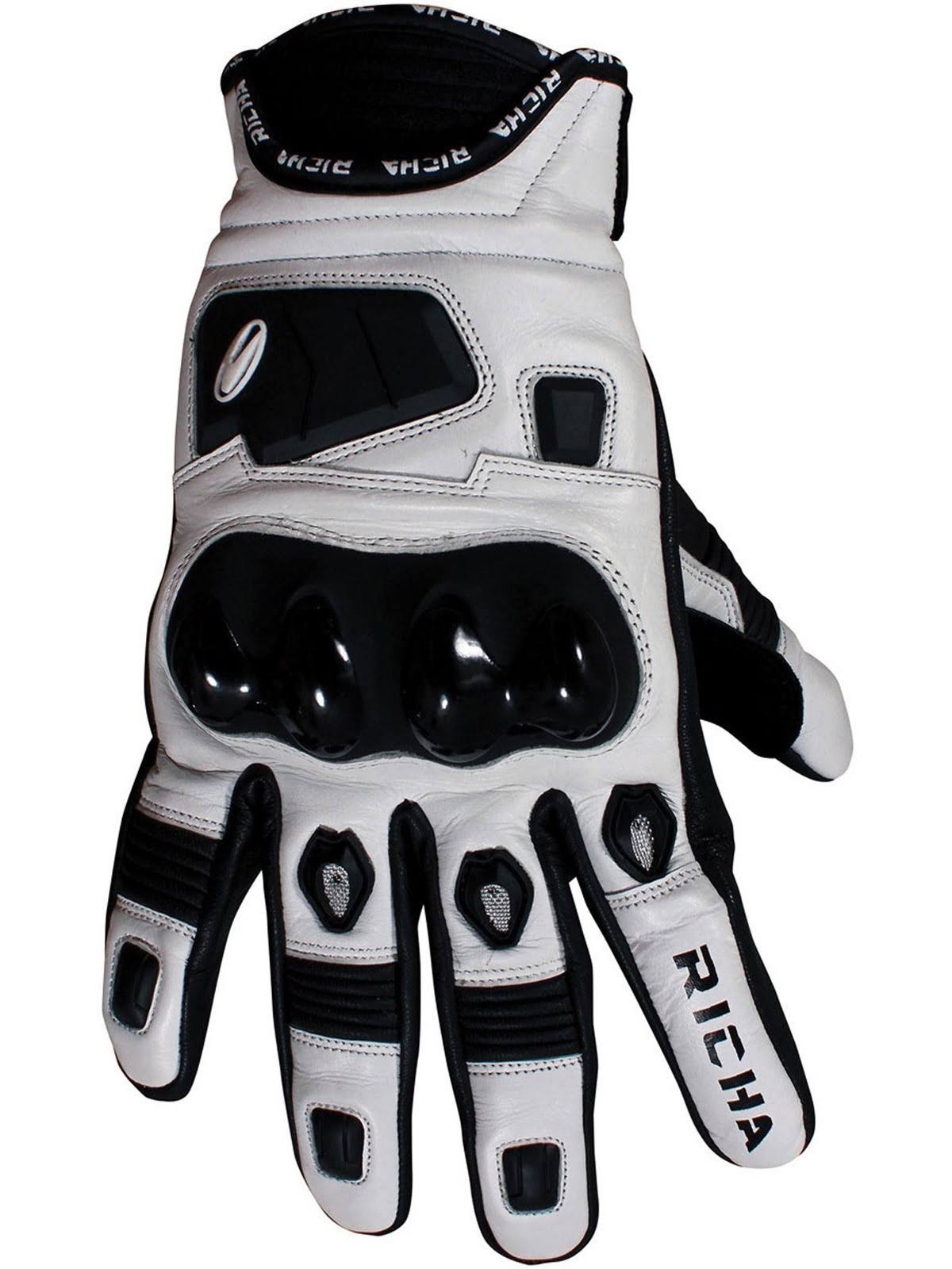 Richa Rock Motorcycle Gloves (Black/White)