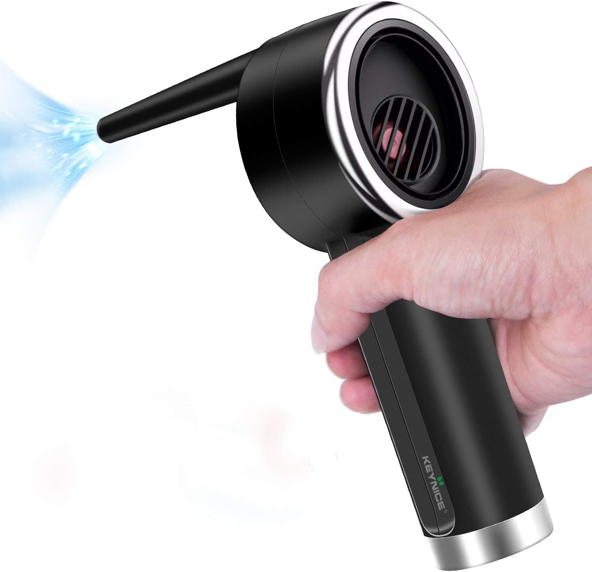 Cordless Air Duster, KEYNICE 2-in-1 Dust Cleaner and Vacuum, 6000 Battery, 10W Fast Charging, Powerful 36000 RPM, Electric Air Blower for Cleaning Dust Crumbs Computer, Replaces Compressed Air Can Pack of 2