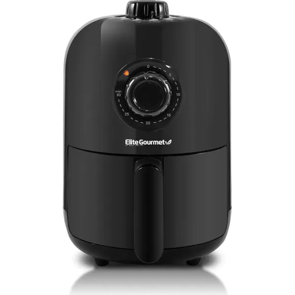 Air Fryers EAF-0201 Personal Compact Space Saving Electric Hot Air Fryer Oil-Less Healthy Cooker, Timer & Temperature Controls, 1000W, 2.1 Quart, Black(Black)