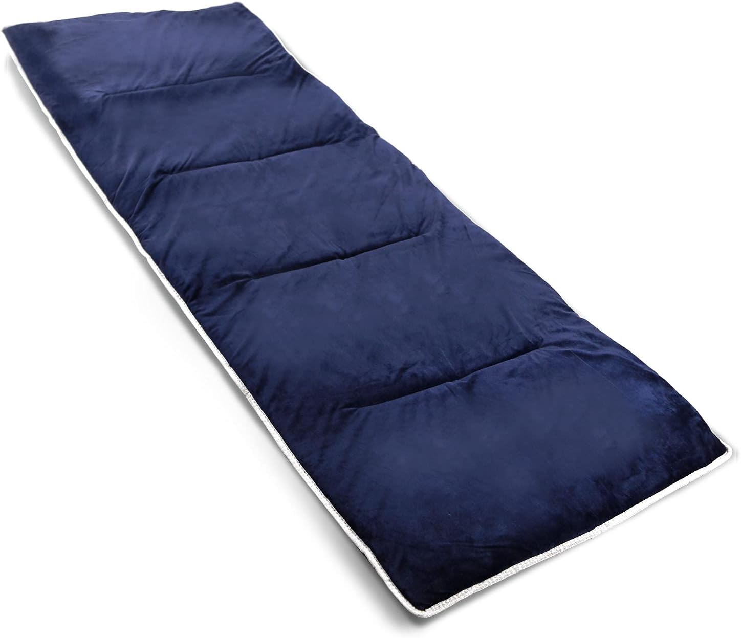 Varbucamp Camping Cot Pad for Adults, Comfortable Thick Cotton XL Sleeping Cot Mattress Pad, 75&rsquo;&rsquo;x 28&rsquo;&rsquo;, Gray/Blue/Black