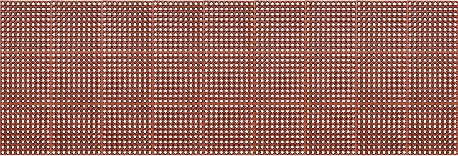 AmazonCommercial 4-Sided Safety Ramp Border for Anti-Fatigue Drainage Mat, Heavy Duty Rubber with Grit for Enhanced Traction, 28