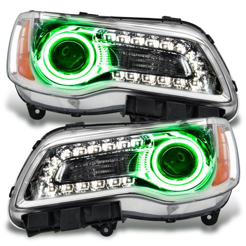 Oracle - SMD Pre-Assembled Headlights, Non-HID, Chrome Housing, Green 7728-004