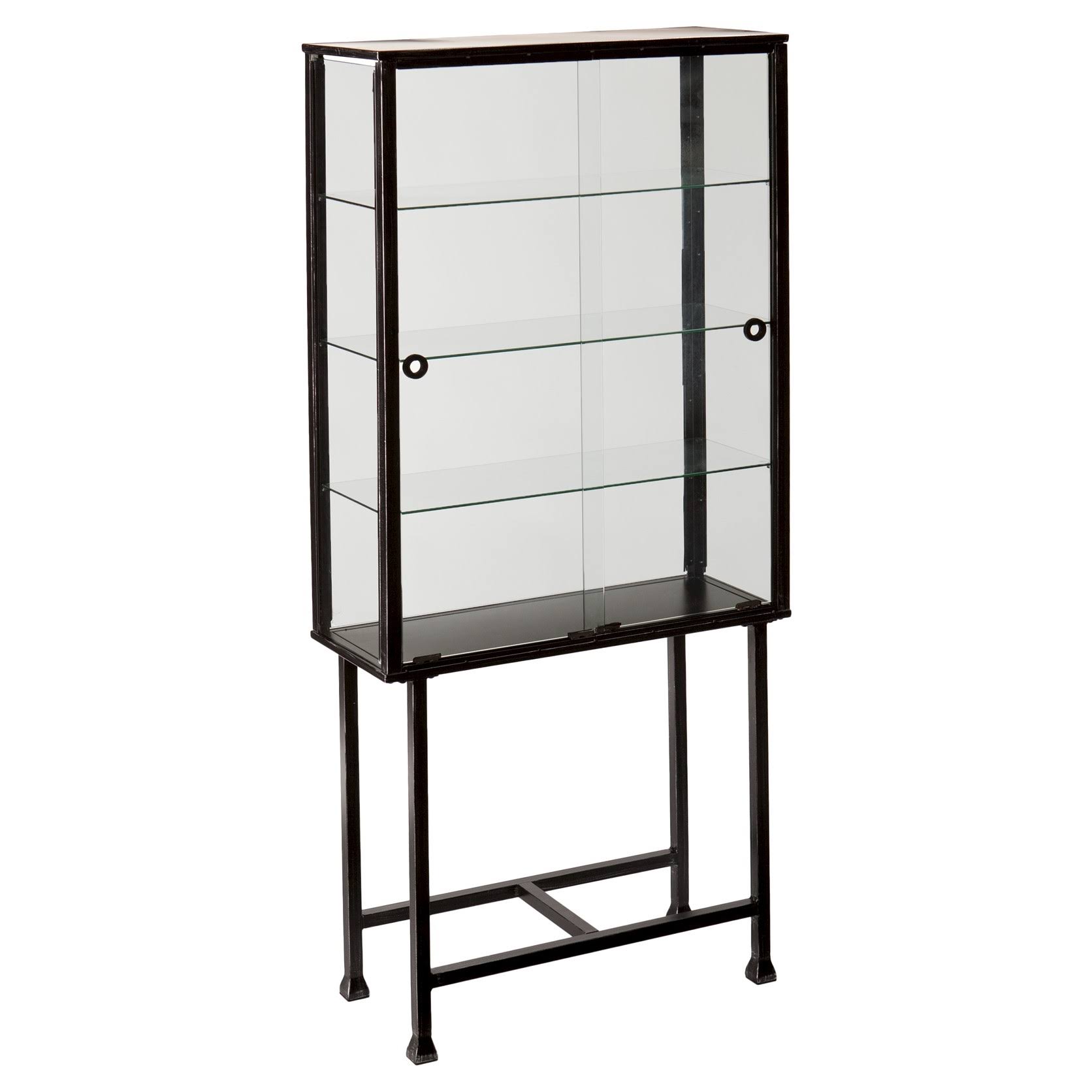 Storage Cabinet with Sliding Doors - Black - Aiden Lane