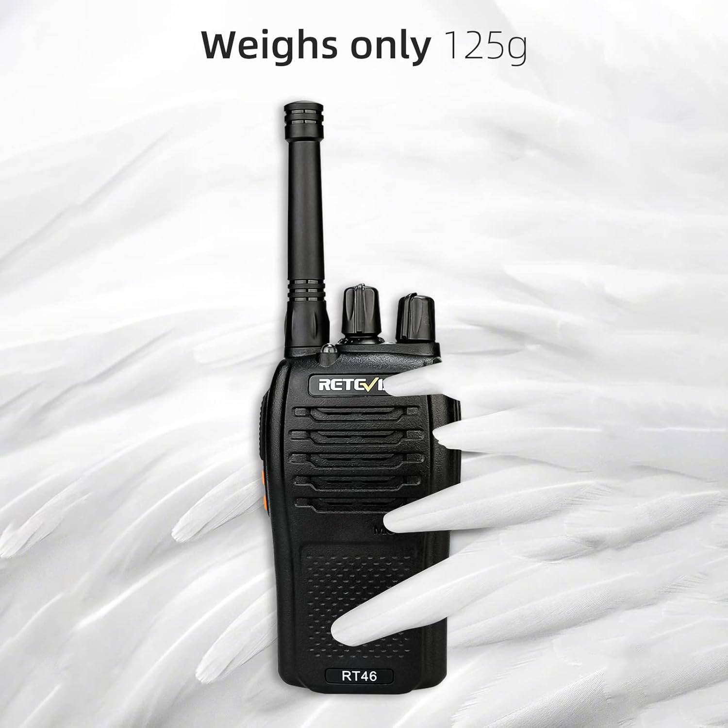 Retevis RT46 Mini Walkie Talkie, Small Two Way Radio with Headset, Portable Handheld Transceiver, Long Range Walky Talky Rechargeable for Family, Camping, Walking(4 Pack) Pack of 2