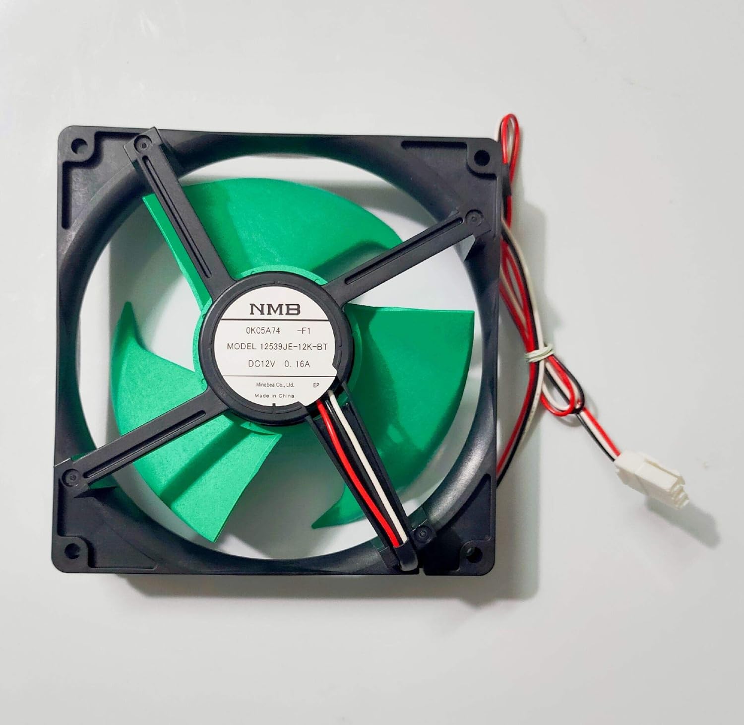 12539JE-12K-BT NMB 12V 125mm Fan - 0.16A 3-Wire Refrigerator Cooling Fan Pack of 2
