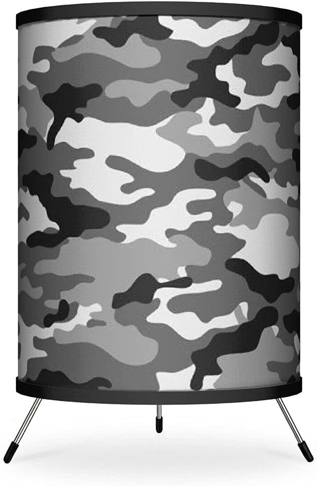 Lamp-In-A-Box Little Boys Tripod Table Lamp for Bedroom Decor, Black Race Car Printed Lampshade, Children&rsquo;s Gifts