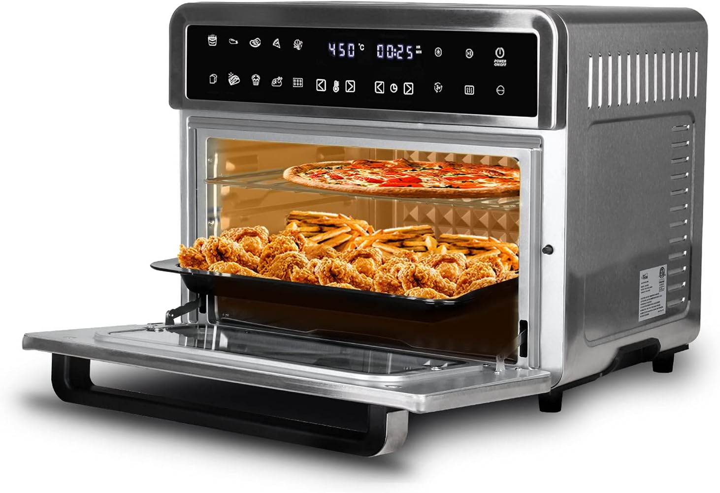 Artestia Smart Oven Air Fryer, 27QT Extra Large Toaster Oven Air Fryer Combo with Rotisserie and Dehydrator, Digital Countertop Convection Oven Airfryer Fit 10