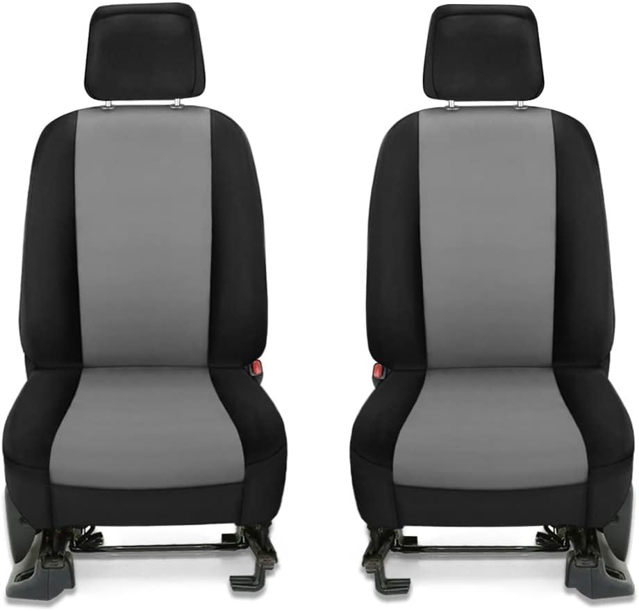 CarsCover Custom Fit 2013-2018 Toyota RAV4 LE XLE SUV Neoprene Car Front Seat Covers Gray & Black Sides Driver and Passenger Cover