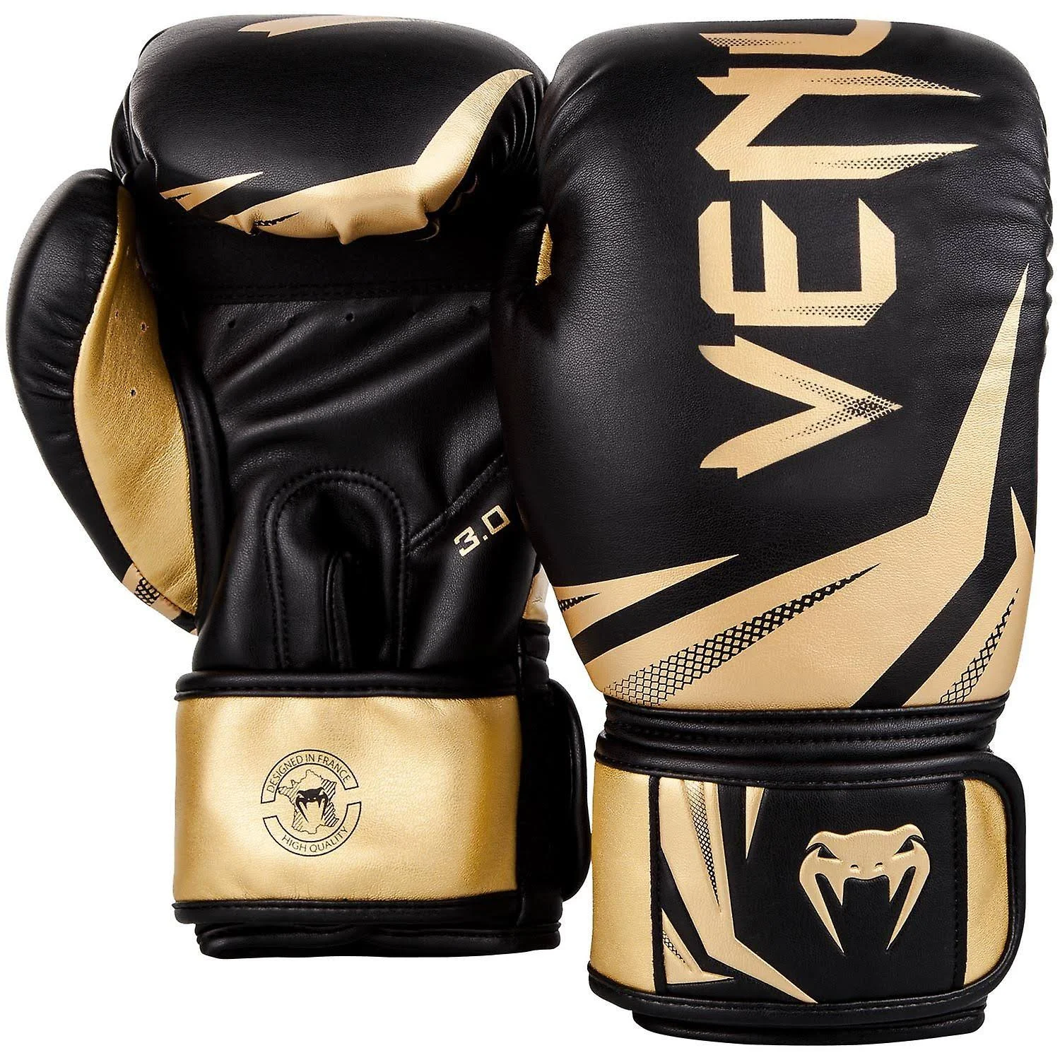 Venum Challenger 3.0 Boxing Gloves Black/Gold 16oz