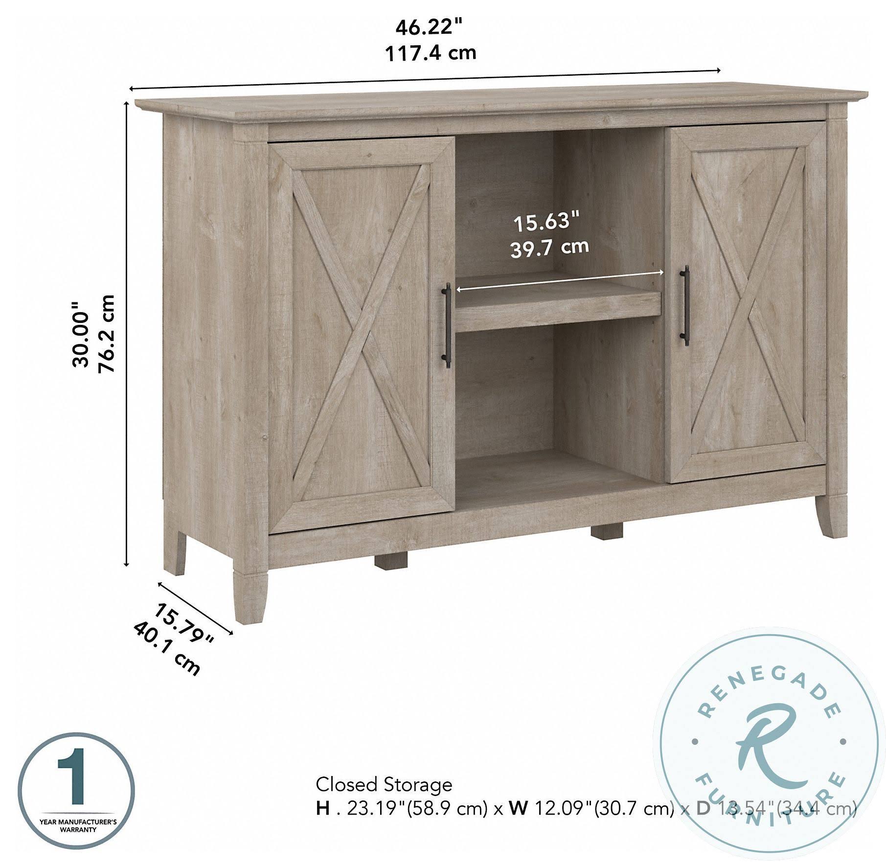 Bush Key West Accent Cabinet in Washed Gray