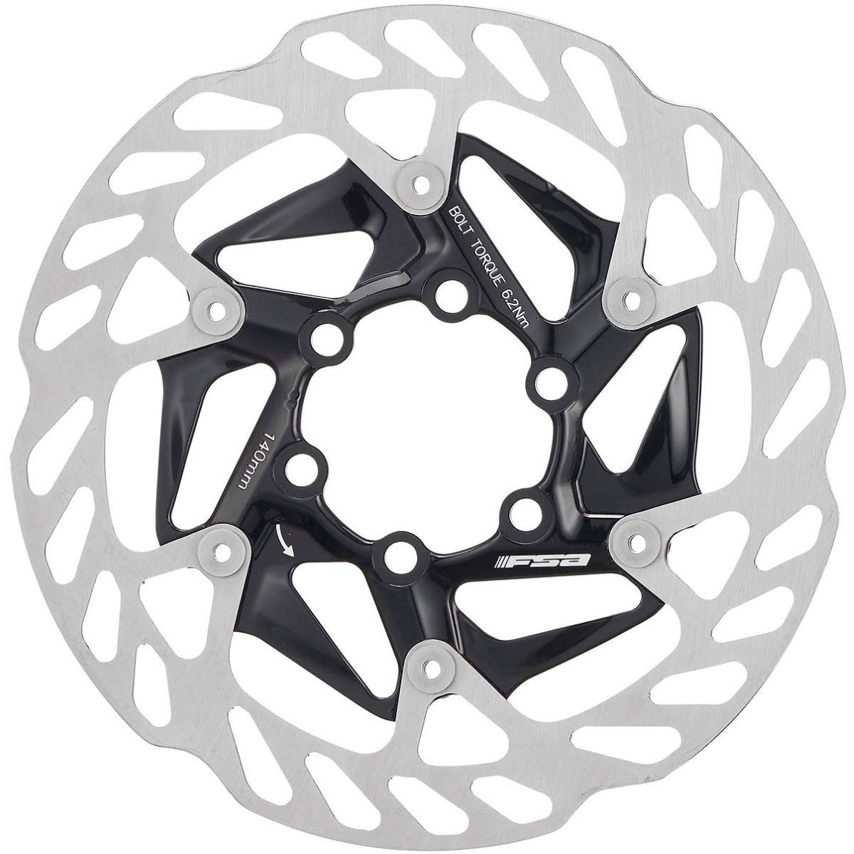 FSA K-Force We Disc Brake Rotor - 140mm - Black-Silver