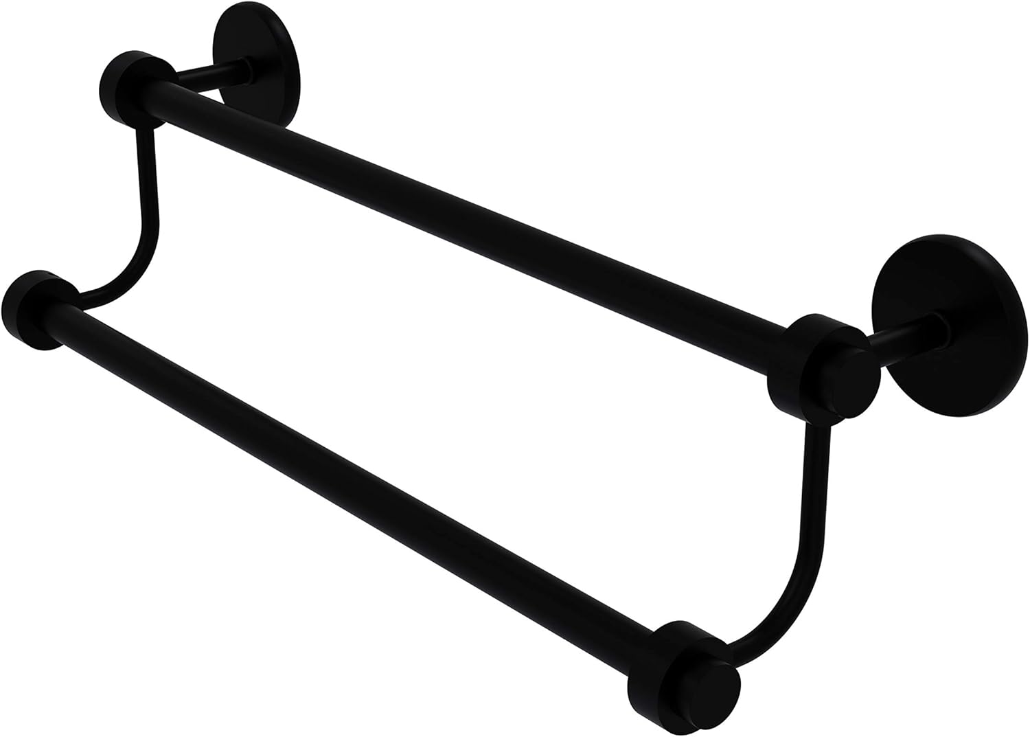 Allied Brass 7272/30 Satellite Orbit Two 30 Inch Double Towel Bar, Matte Black