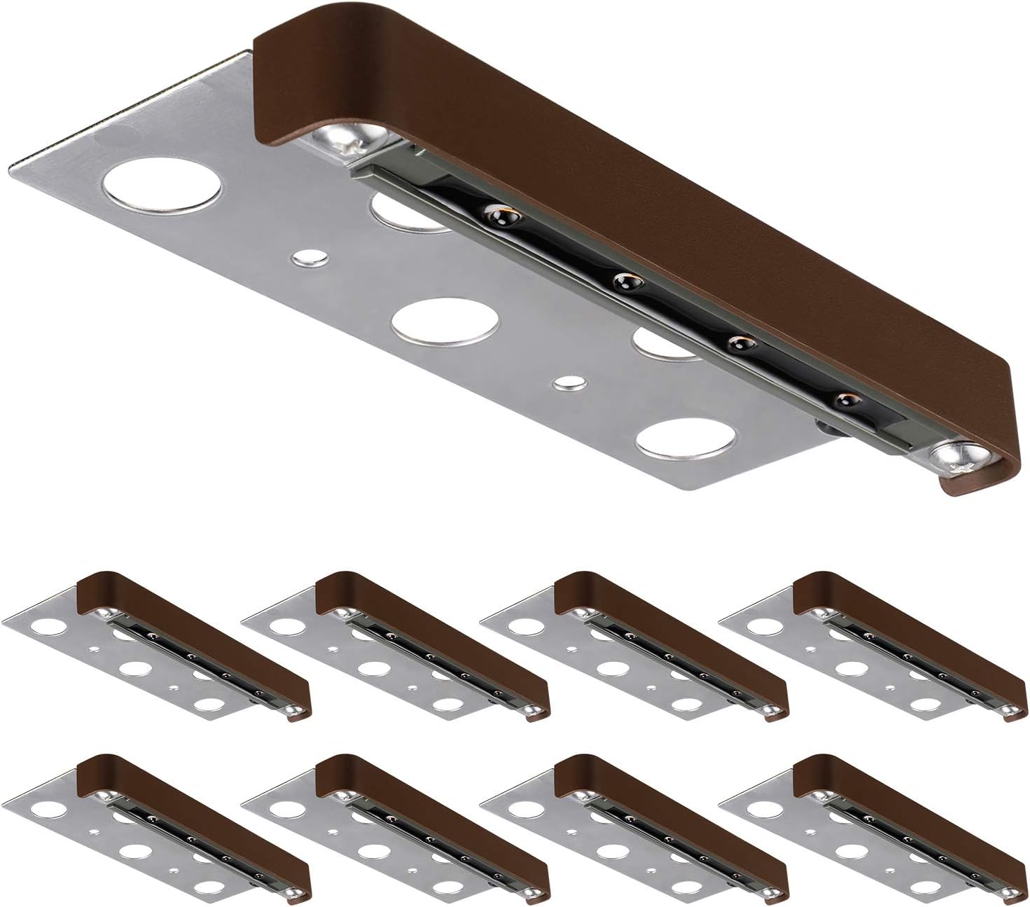 LEONLITE 8-Pack 7 Inch LED Hardscape Lighting, Retaining Wall Lights, Paver Light Low Voltage, 12V AC/DC, 1.5W Outdoor Step Lights, IP65 Waterproof, 2700K Soft White, ETL Listed, 40,000 Hours Lifespan