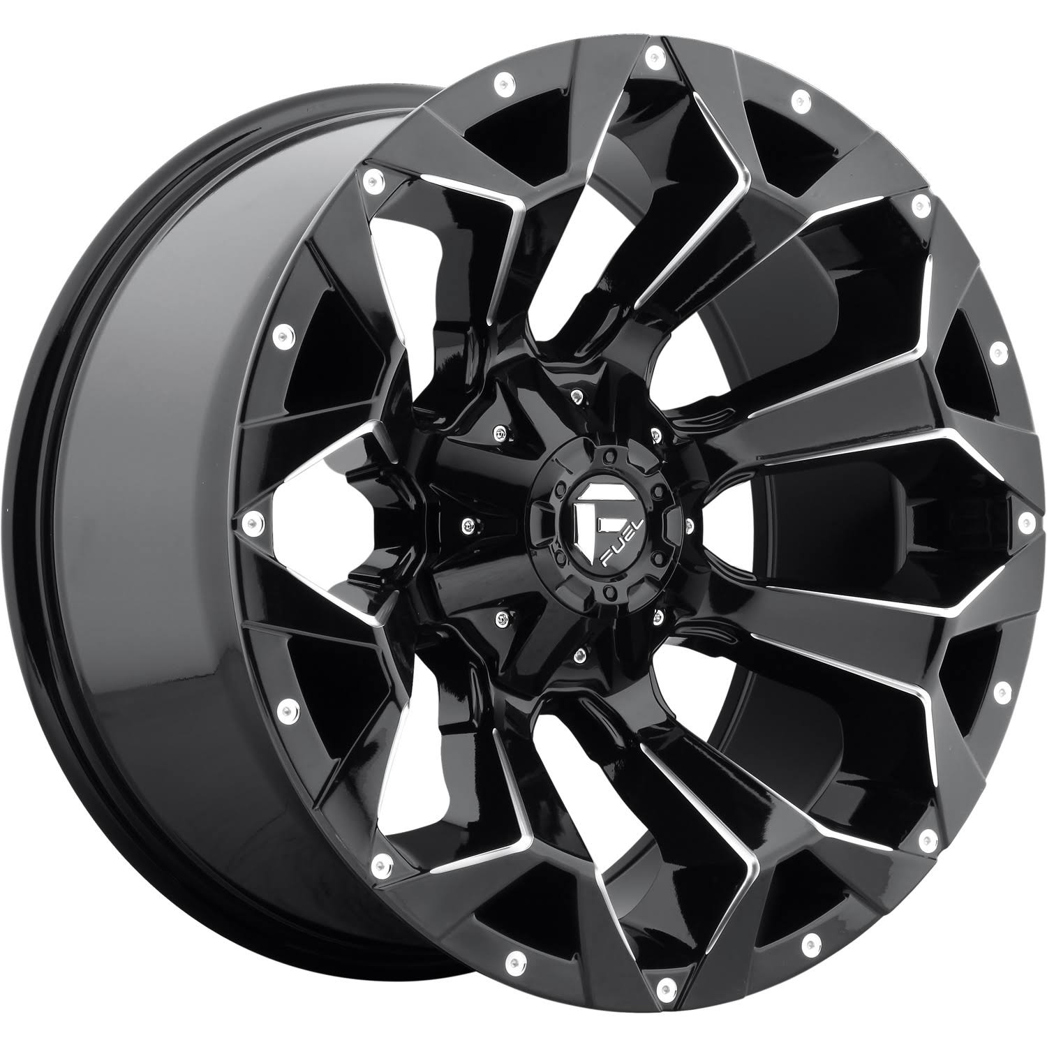 Fuel Assault Series D576 Gloss Black Milled Wheel D57618902650