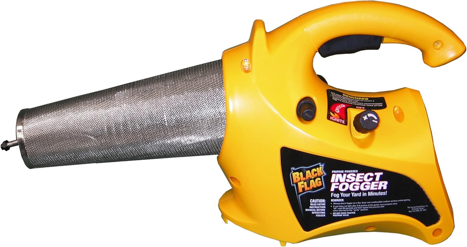 Black Flag 190095 Propane Insect Fogger (NEW VERSION) for Killing and Repelling Mosquitoes, Flies, and Flying Insects Outdoors , yellow