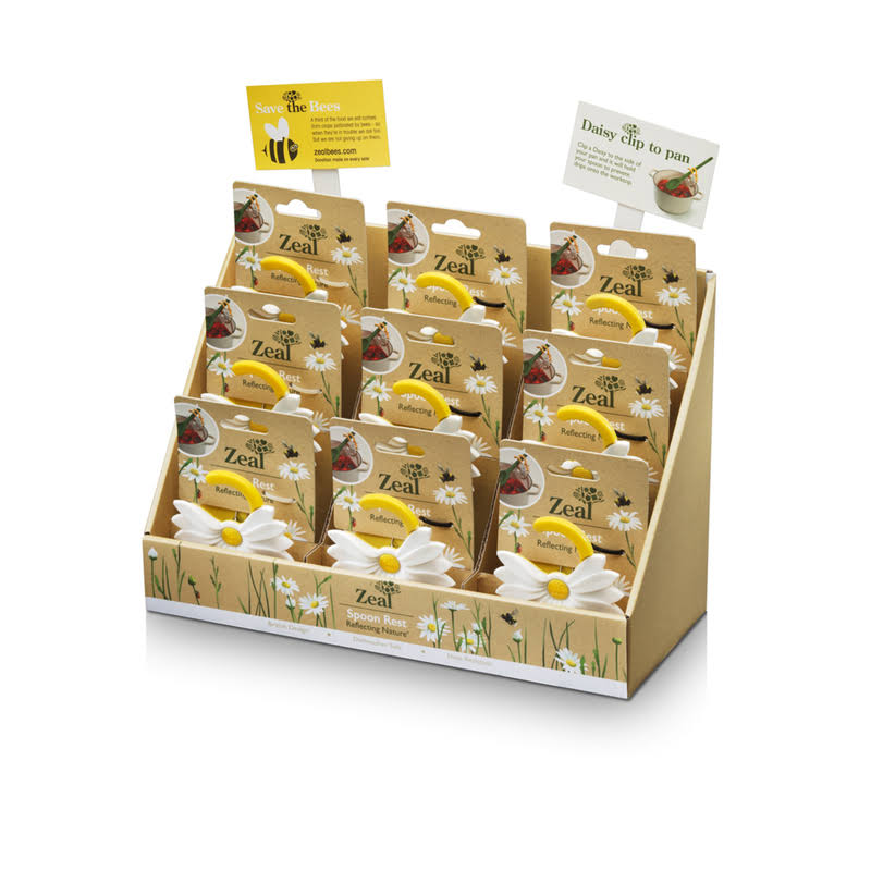 Zeal 6412464 Kitchen Innovations Reflecting Nature Spoon Rest Silicone Yellow u0026 White - Pack of 18