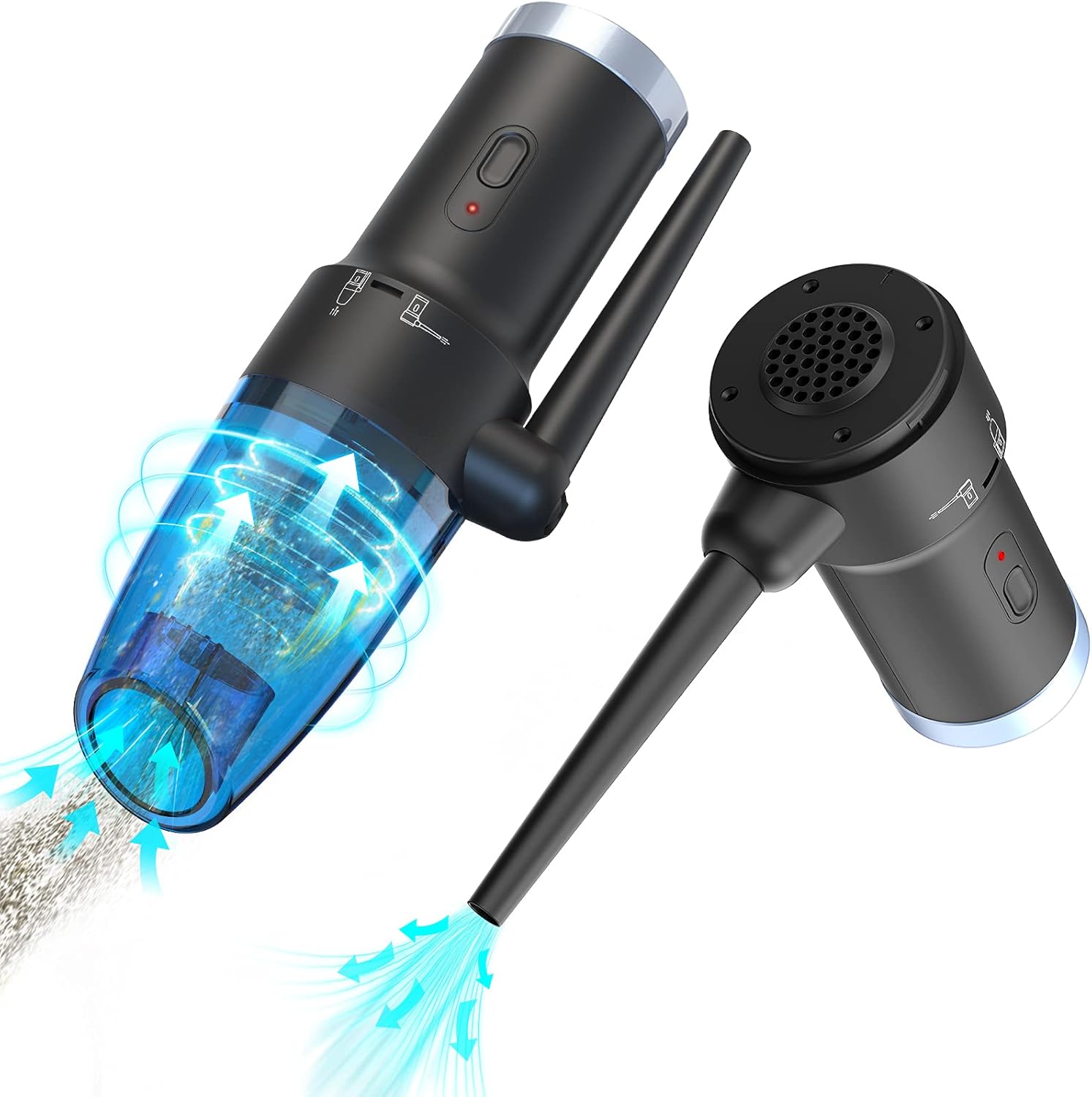 Compressed Air, Canned Air Duster Computer Cleaner, Portable Car Vacuum 60000RPM, Mini Handheld Air Blower for Car, Keyboard, Fan, Cameras, Electronics, Rechargeable 6000mAh