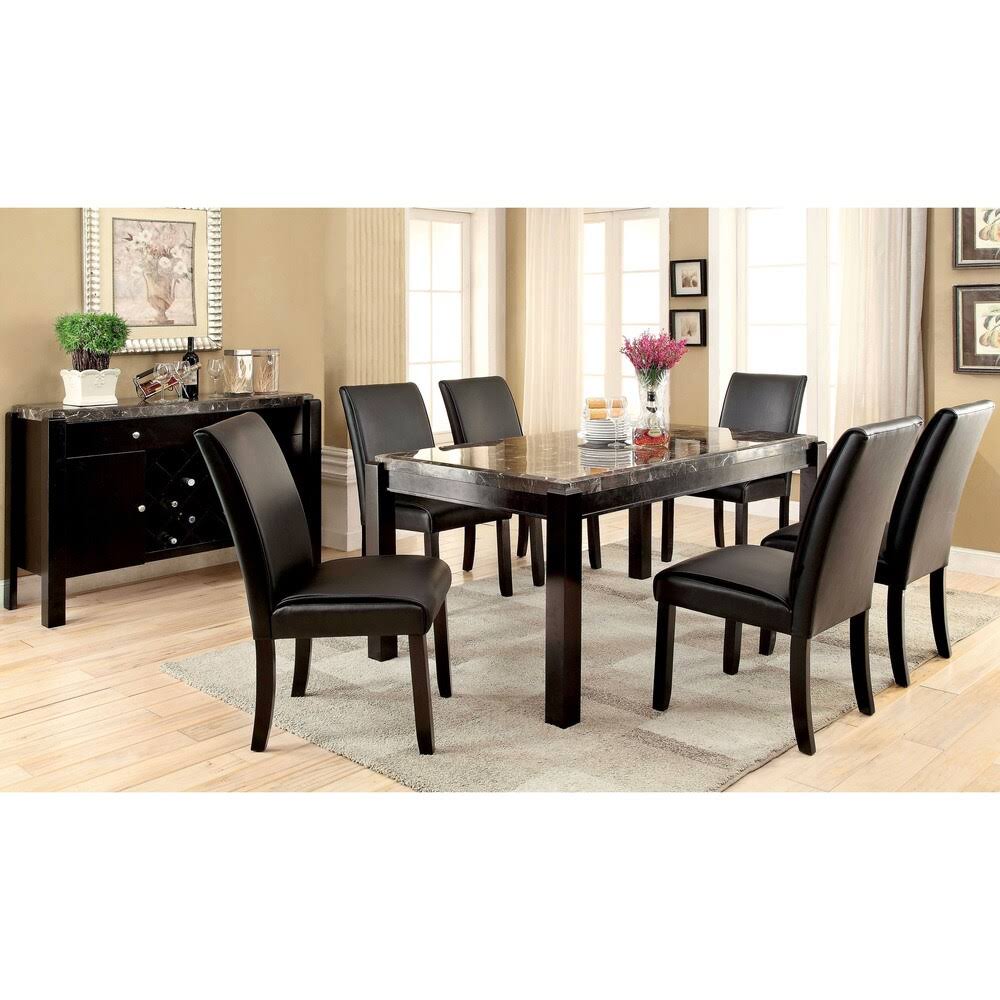 Furniture of America Jared Contemporary Black Dining Chairs (Set of 2)