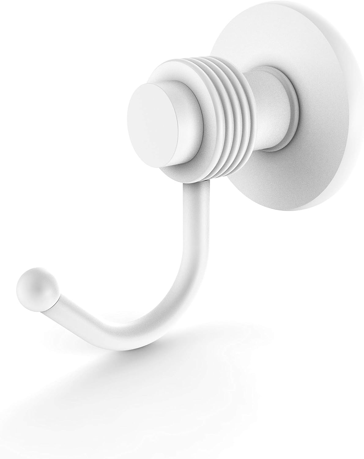 Allied Brass 920G Mercury Collection Groovy Accents Robe Hook, Matte White Pack of 2