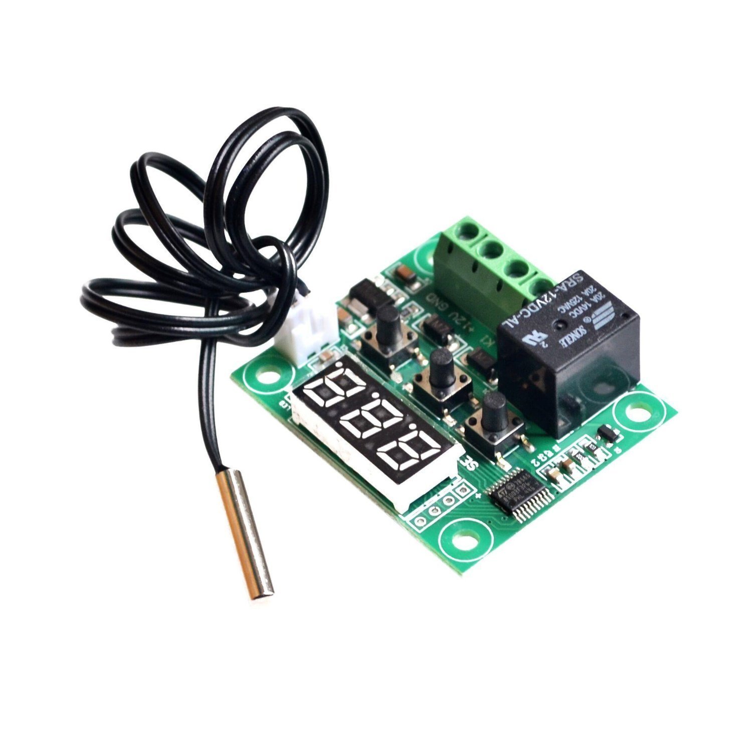 CHENBO(TM)3 Pack 12V DC Digital Cooling/Heating Thermostat Temp Control -50-110 &deg;c Temperature Controller 10A Relay Module with Waterproof Sensor Probe