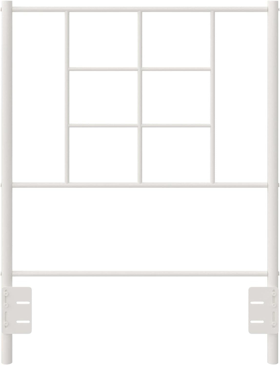 REALROOMS Praxis Metal Headboard, Full/Queen, Black