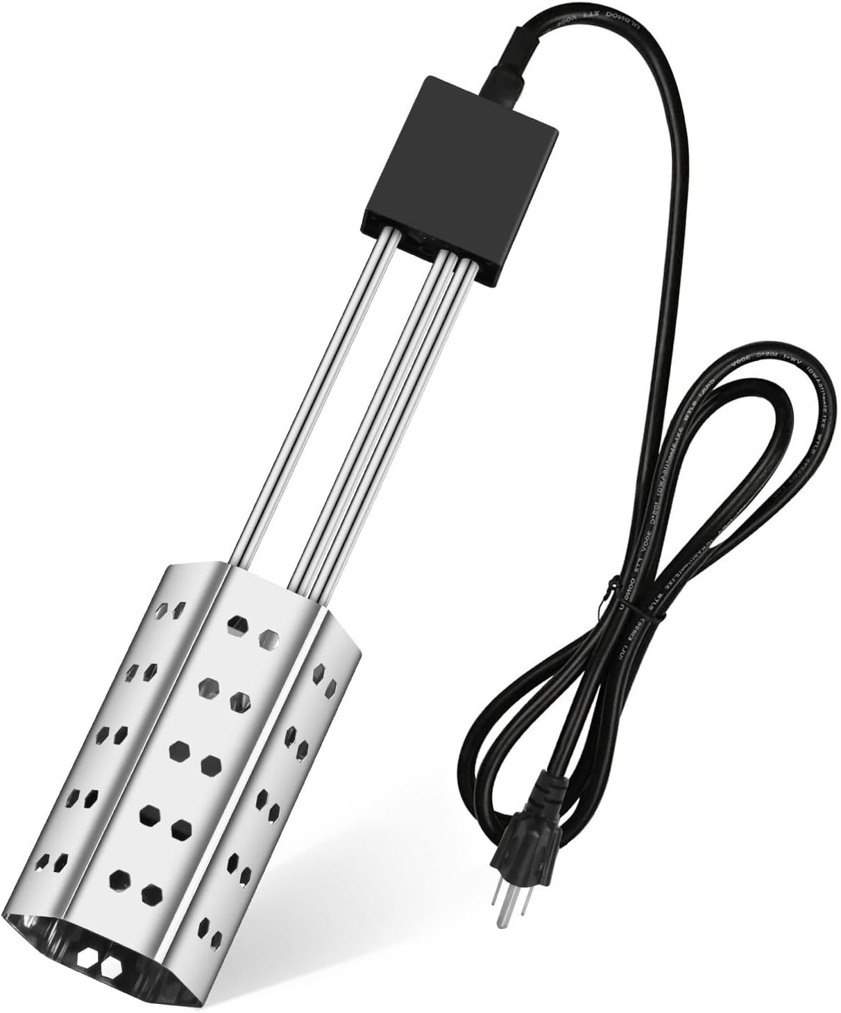 Soundfair Immersion Water Heater for Boiling Bathtub Water, Heavy Duty Submersible Bucket Water Heater with Metal Guard Cover to Heat 5 Gallons of Water in Minutes - U.S. Version Pack of 2