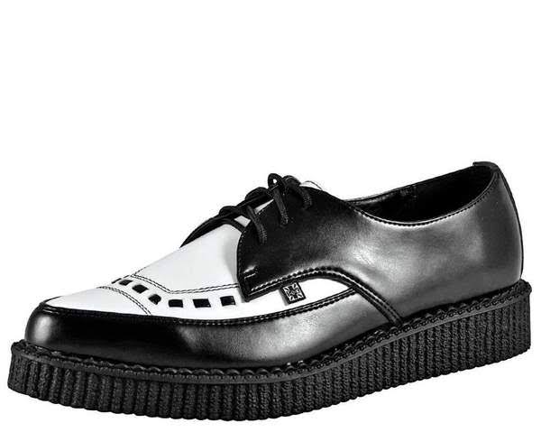 A8140 Two-Tone Pointed Creepers Black/White
