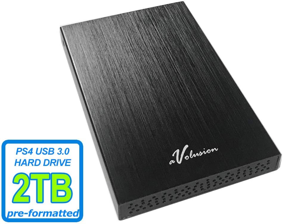 Avolusion HD250U3 2TB USB 3.0 Portable External Gaming Hard Drive (PS4 Pre-Formatted) - 2 Year Warranty Pack of 2
