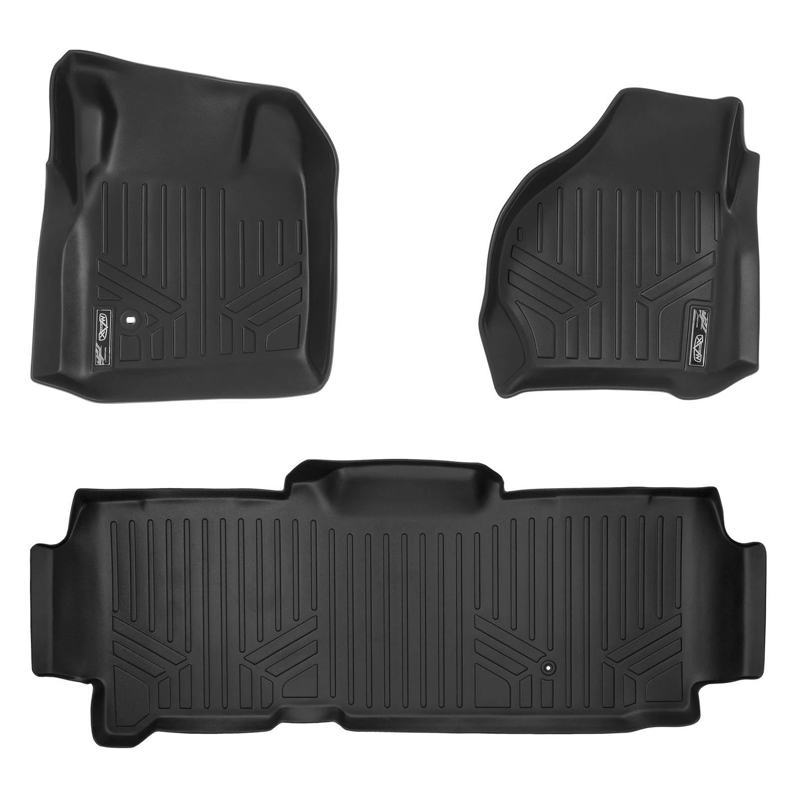 2003 Ford F-250 Maxliner All-Weather Floor Mats in Black, Front and 2nd Row Set