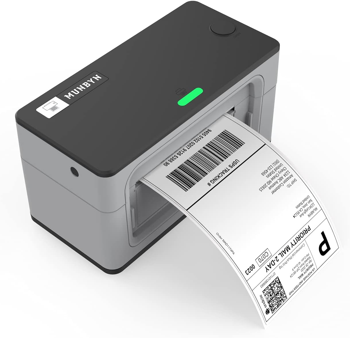 MUNBYN Label Printer, 150mm/s Thermal Shipping Label Printer for Shipping Packages, SME Postage Labels,Labeling, Compatible with Shopify,Etsy,Ebay,Paypal,UPS,USPS,FedEx,etc