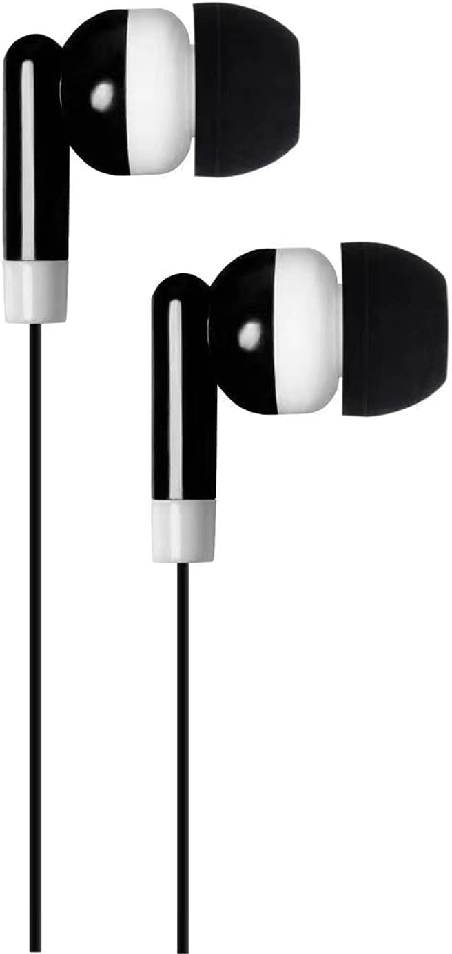 Singente Wholesale Kids Bulk Earbuds Headphones Earphones for Schools, Classroom, Students, Libraries, Hospitals, Museums 50 Pack Individually Bagged