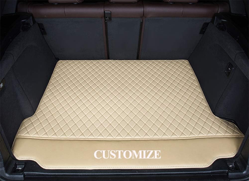 Worth-Mats Trunk Liner Cargo Mats Custom for BMW-Tesla-Mercedes-Honda-Lexus 95% Car Models Car Trunk Mats All Weather, Full Coverage Protective -Black with Black Stitching