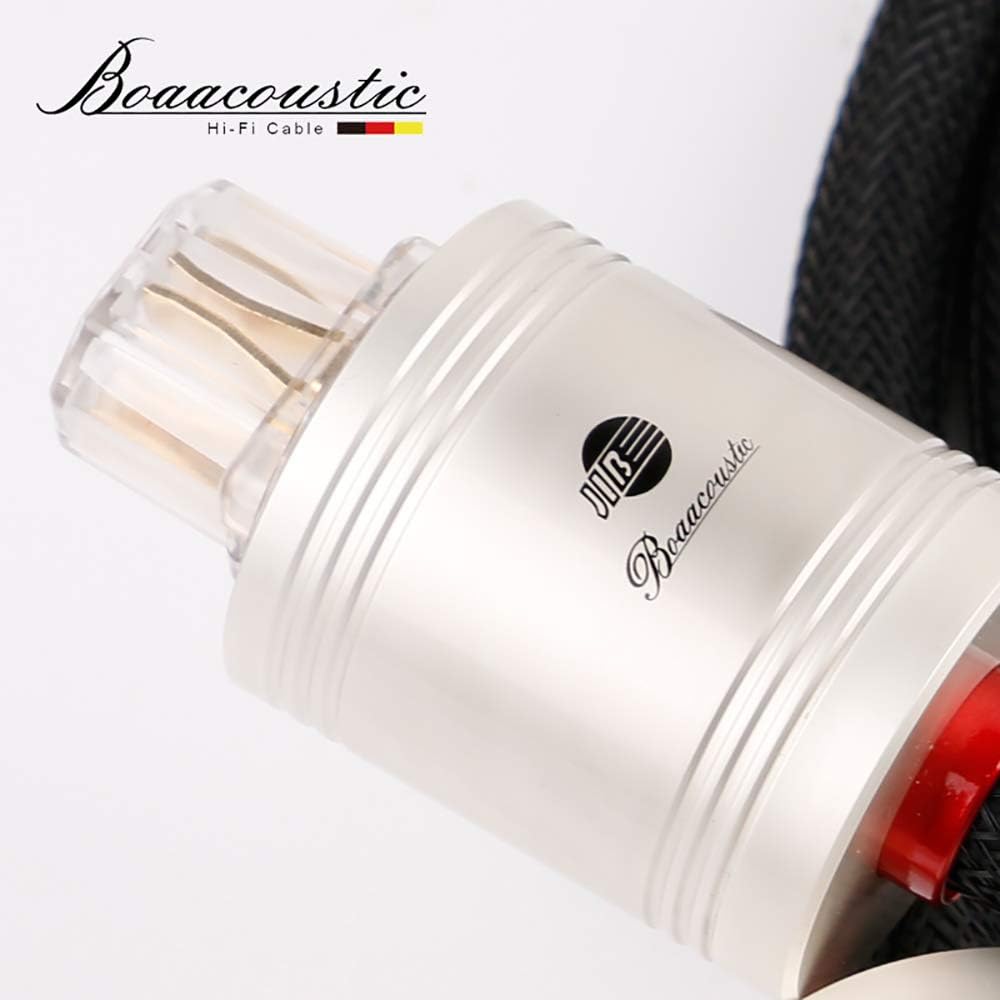 IB Boaacoustic 4N OFC HiFi Power Cord, Male to Female Power Cable,US Plug for Subwoofer, Amplifier, DV/AV - 3.2ft/1Meter Pack of 2