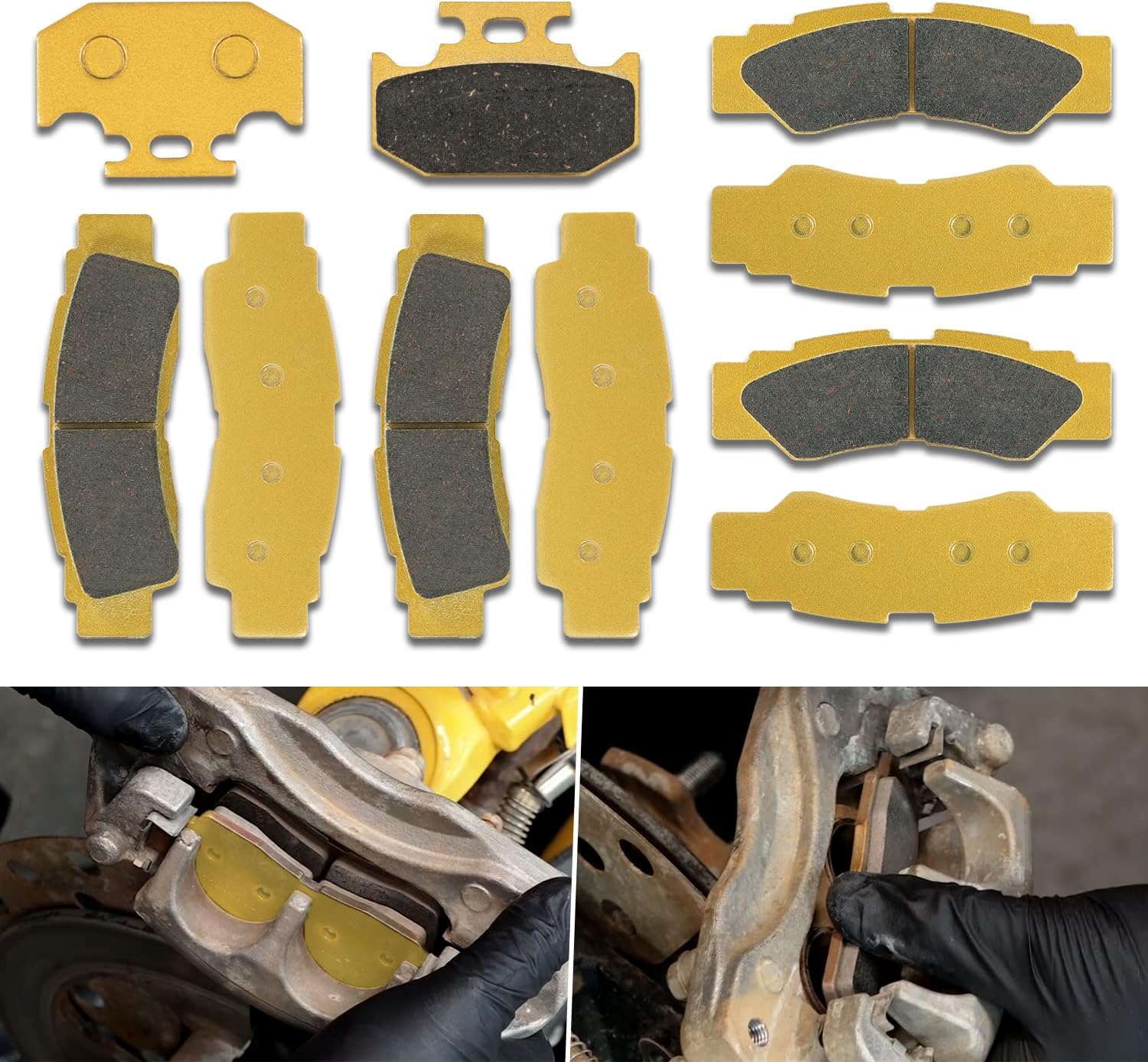Brake Pads Fit For Yamaha YXZ 1000R/SE 16-21, 1000R SS 17-21,1000R SS SE 17-18, Replace OEM 2HC-25805-00-00, 2HC-25806-00-00, FA497 Brake Pads Fit For Yamaha YXZ 1000 SS SE 16-21, 5 sets